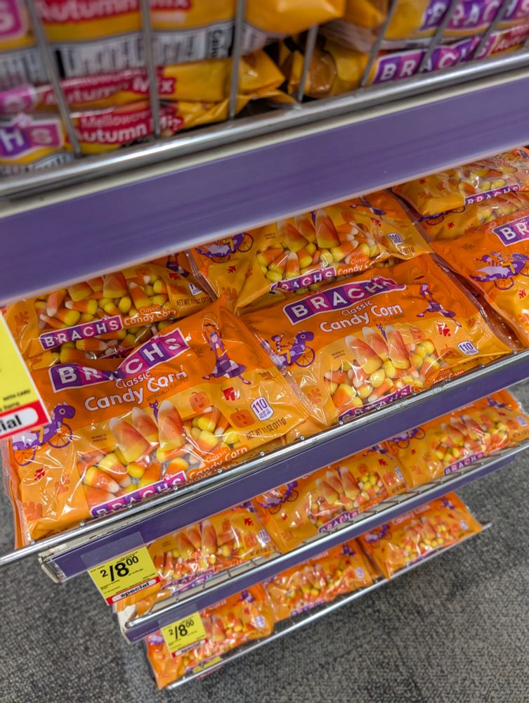Candy corn for sale, July 23