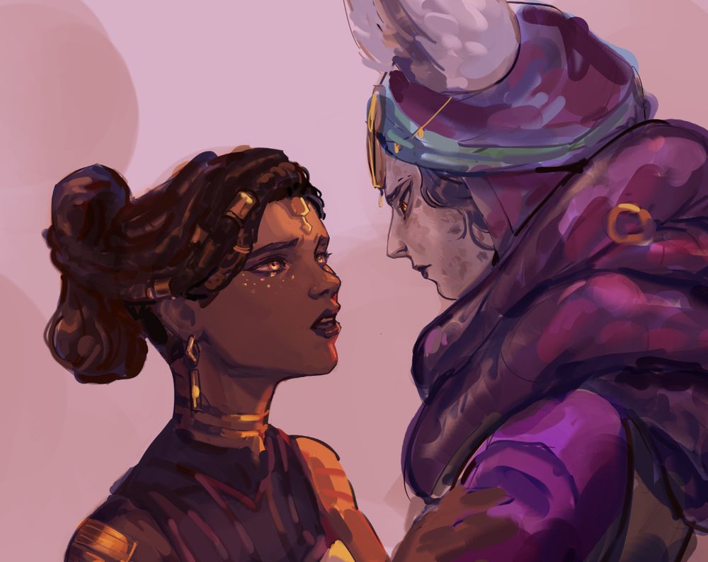 Mel (Arcane) Looking at Lest (Arcane), they're in love