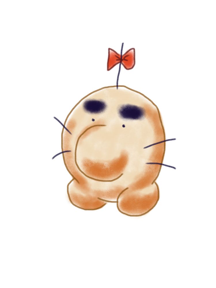 a simple drawing of Mr. Saturn from EarthBound / MOTHER 2 & 3