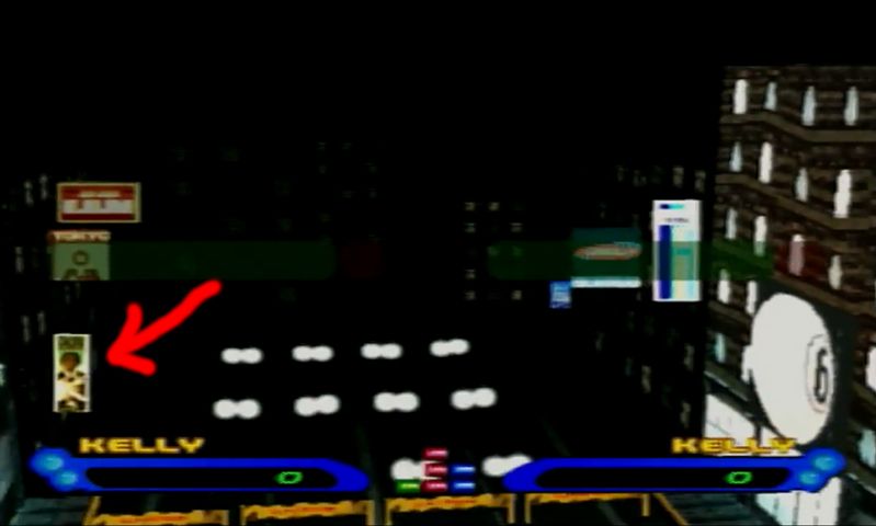 Kelly's stage, with the Frasier billboard on the side in the background