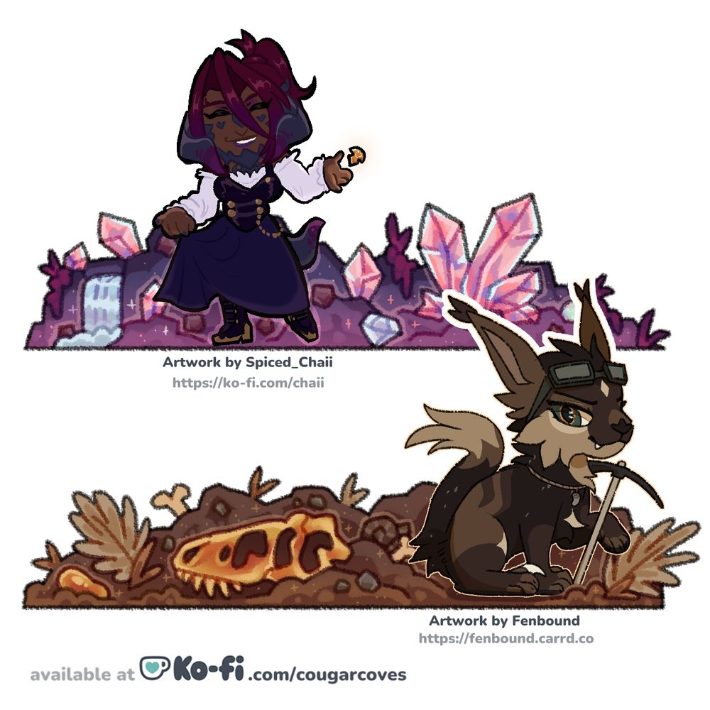 Custom examples of the banners with artwork by Spiced_Chaii and Fenbound.