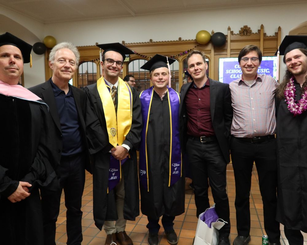 Husky grads at the School of Music graduation ceremony at the Music Building on the University of Washington Seattle campus