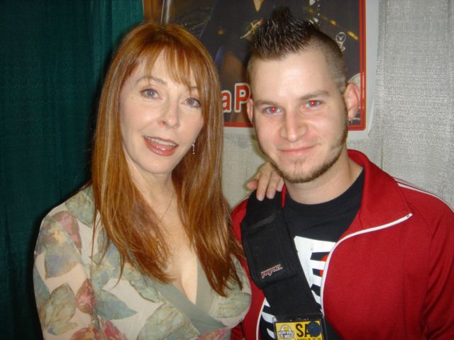 A very young, barely bearded but still hirsute individual with the gal who put the boob in “boob-tube” (Elvira Mistress of the Dark), Cassandra Peterson at the Wizard World L.A. Convention in 2005