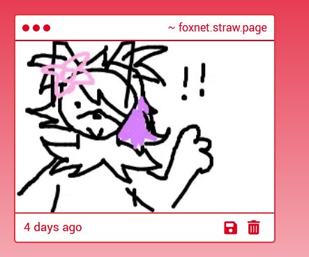 A doodle of my sona Mayflower with two exclamation marks near her head