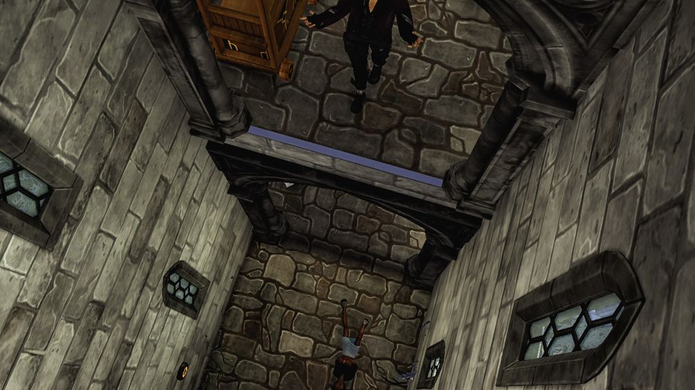 Me, looking down to check & see if Muz is alright