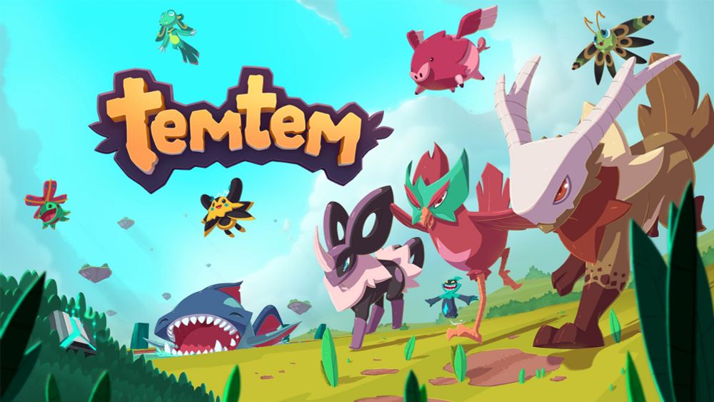 Promo art for Temtem featuring some of the creatures found in the game.