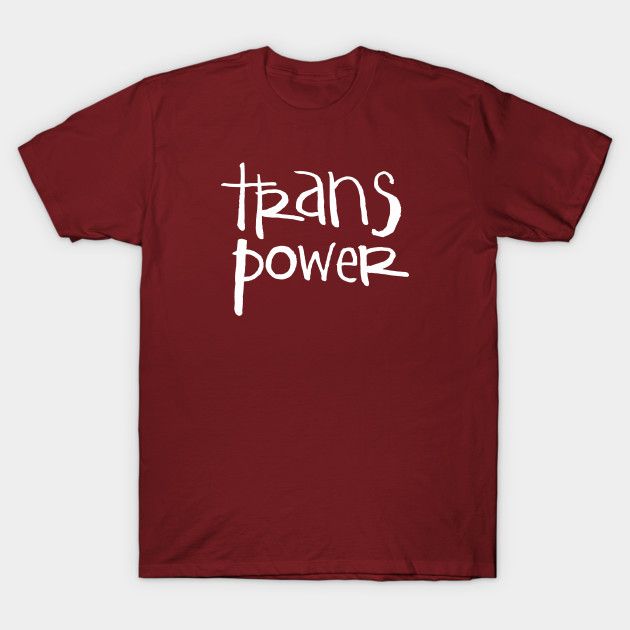 a maroon tshirt with hand-lettered white text reading, 
