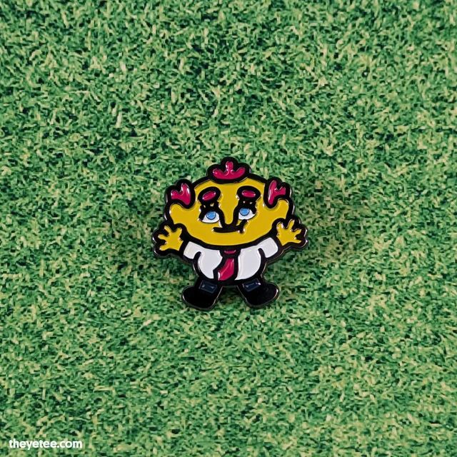 Pin of the salesman from Thank Goodness You're Here