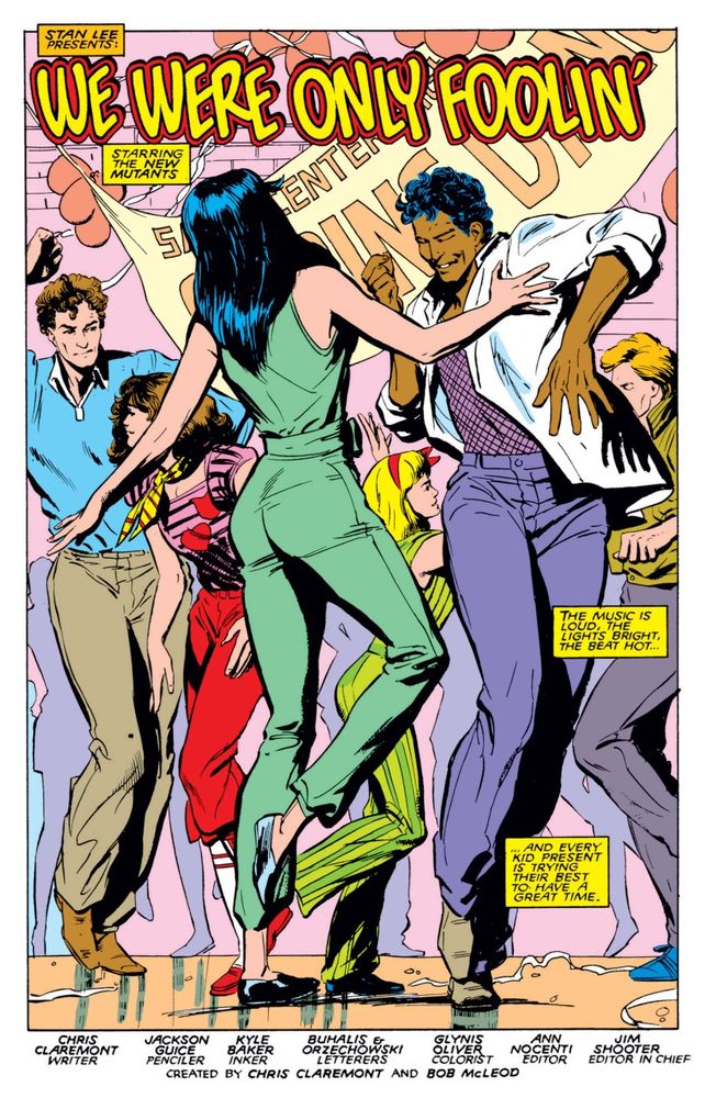 A dance before sad times to come in New Mutants #45. 
