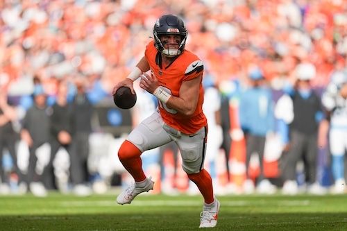 Bo Nix in orange and white.