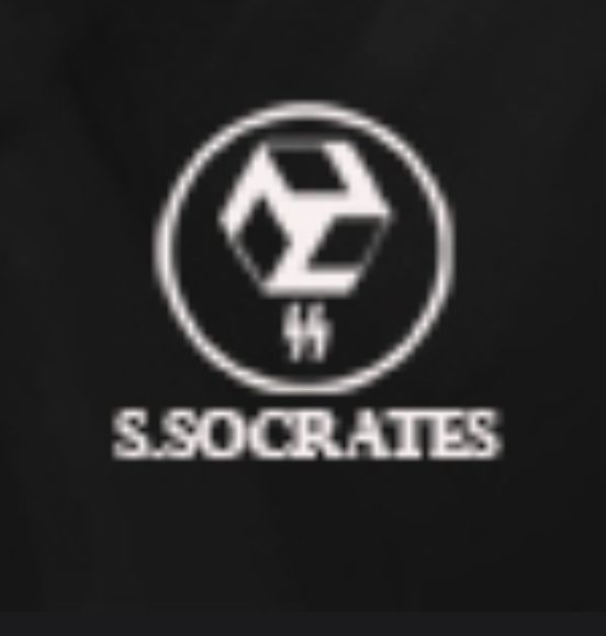 the triple 7 logo of Afrikaner Weerstandsbeweging above a small SS and the s.socrates