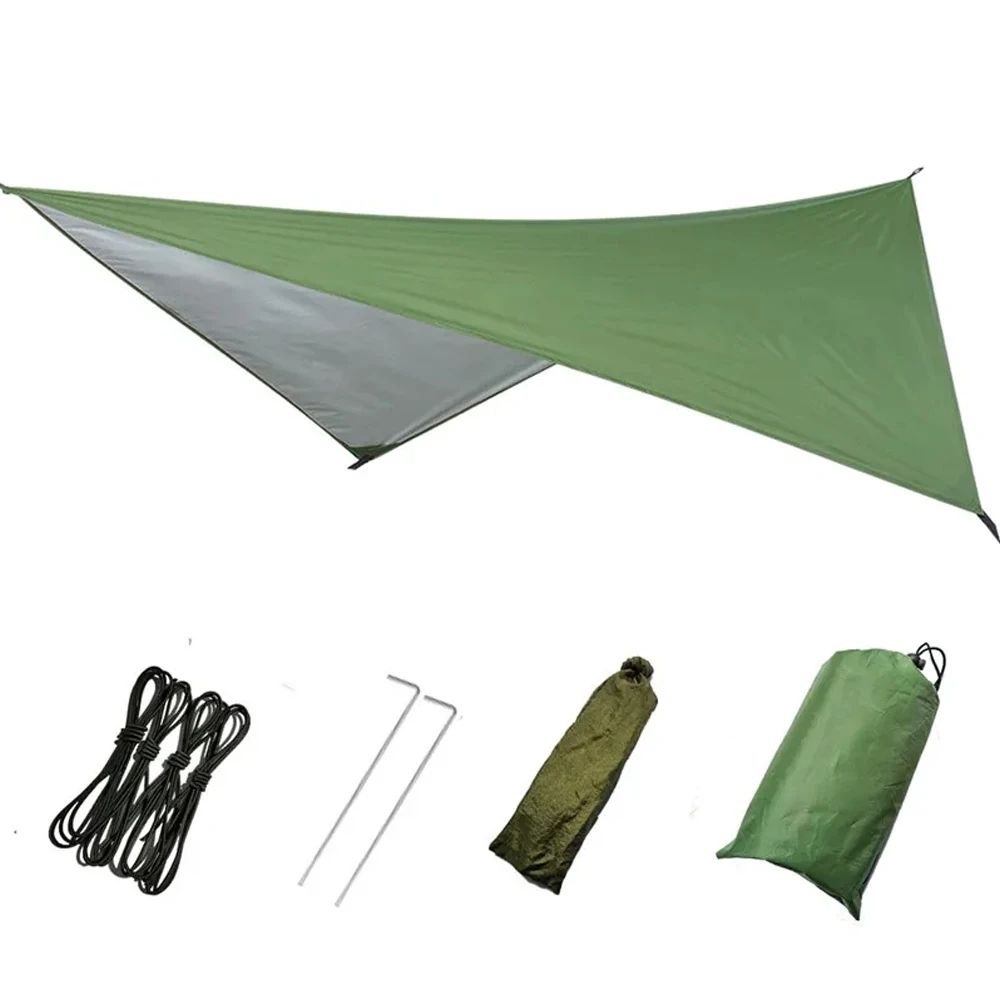 Waterproof Tent Tarp Outdoor Camping Hammock Ultralight Travel Canopy Sunshade Floor Mat Garden Beach Awning Canopy Sun Shade