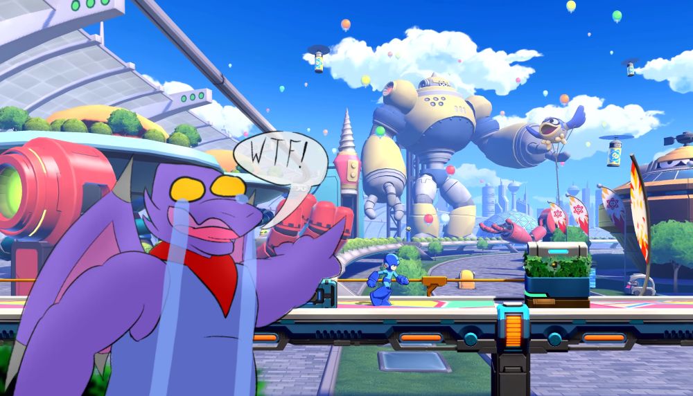 Redley freaking out about the new Mega Man game lol