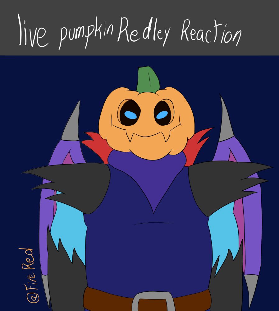 Pumpkin Redley with "live pumpkin Redley Reaction" above. Chdhcjcxhvudjcjdjxjjd