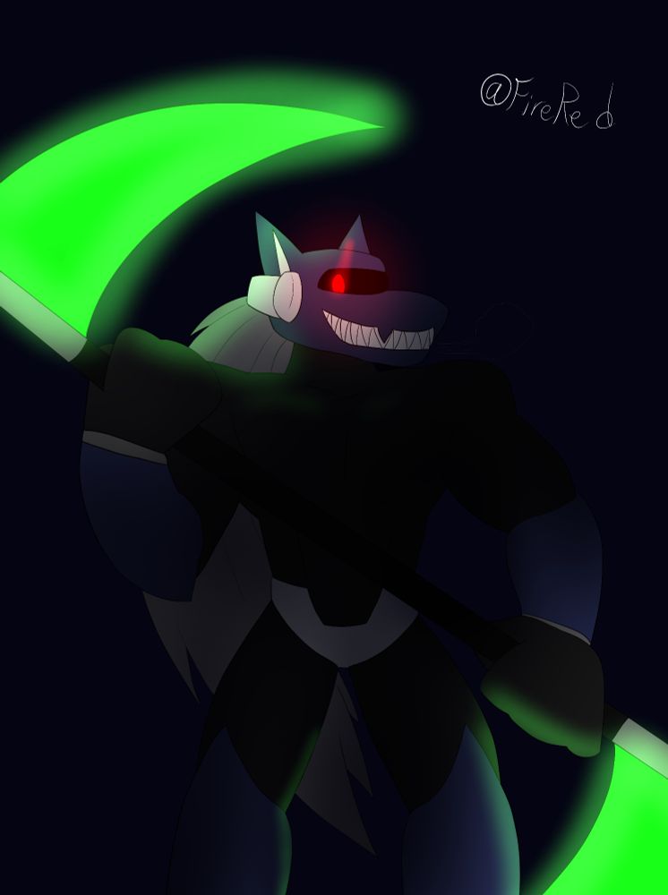 Big robo guy about to slice something fjdjfjfjdfjfjfjfdj 