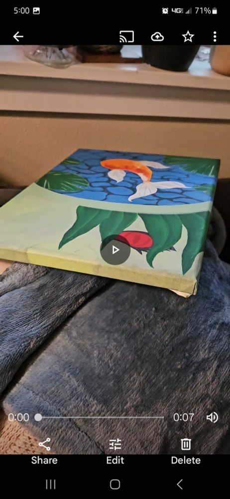 Screen shot of paintings from a video