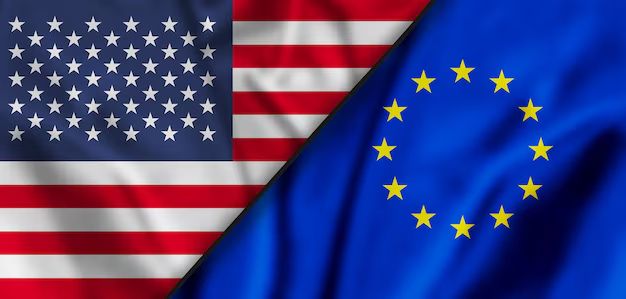 Drapeau USA et UE