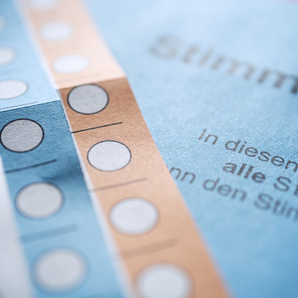 Stimmzettel zur Wahl
