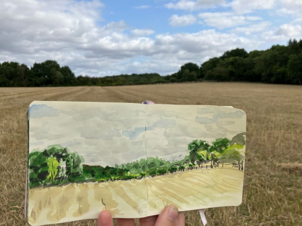 actual view with painting