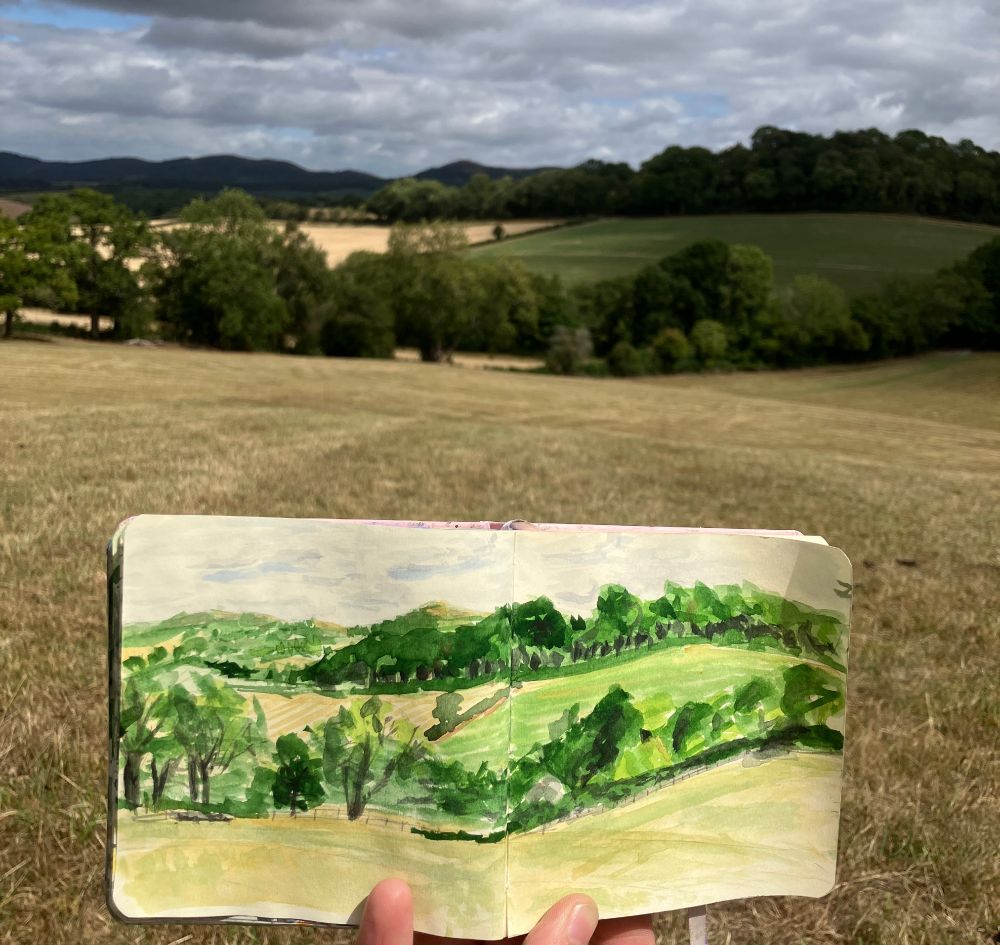actual view with painting