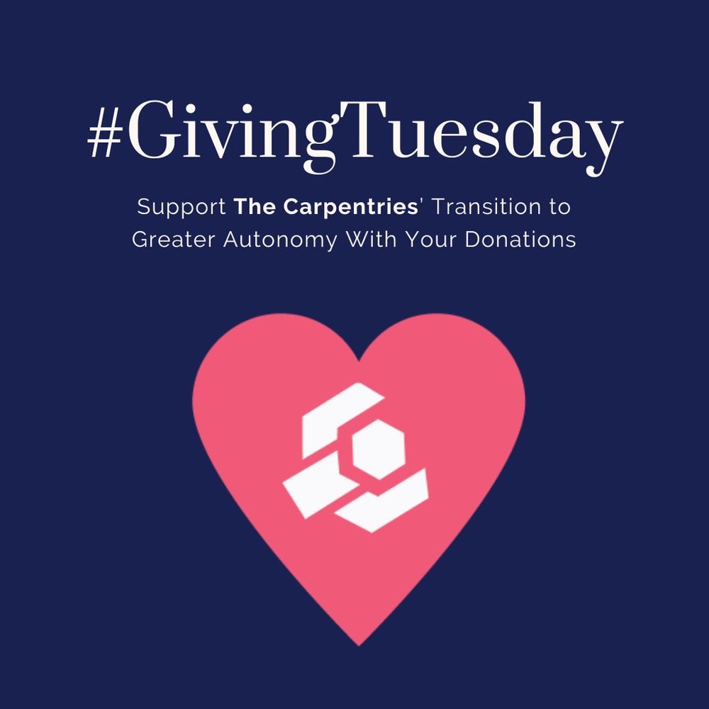 A poster with #GivingTuesday as the title and a pink heart with a white logo in the center. 