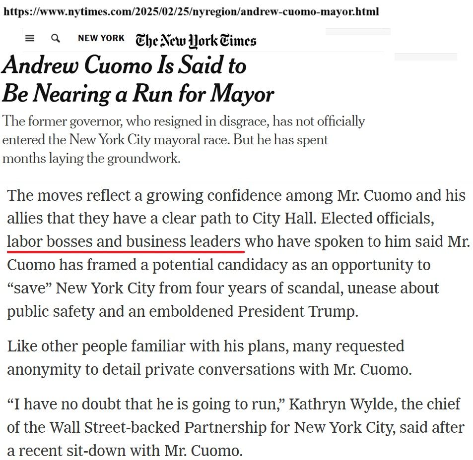 NYT article calling union leaders "bosses" and capitalist business people "leaders" instead. 