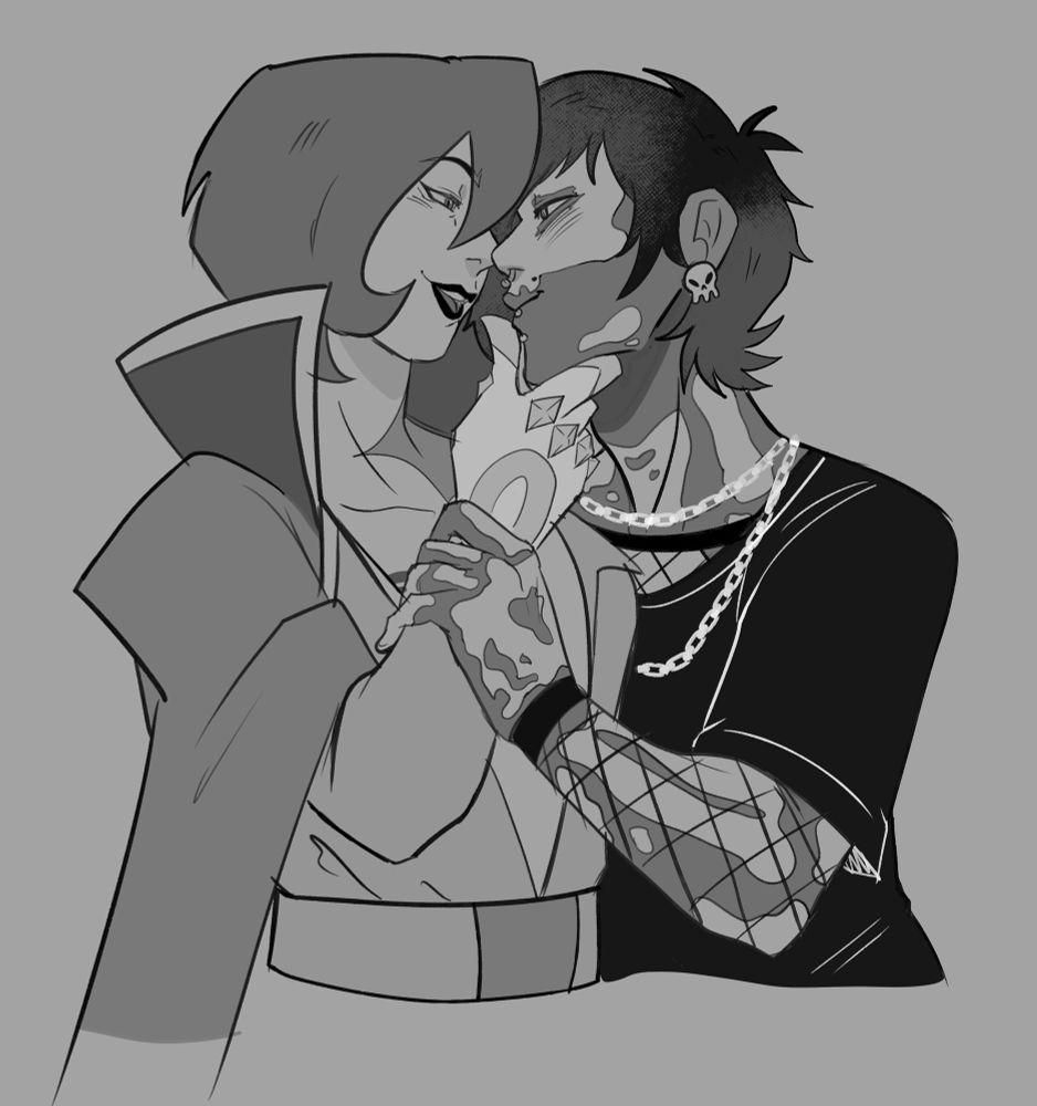 I think I like the ship name Flirting with Death because Miq is an Aztec demigod of death and Blair owning an “experimental medical company” means she tries to play god 