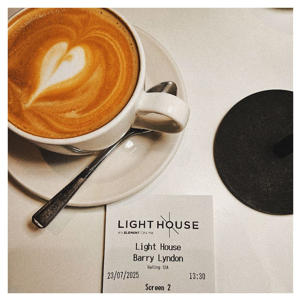 A coffee at The Light House in Dublin before a screening of Stanley Kubrick's 'Barry Lyndon' yesterday afternoon. 