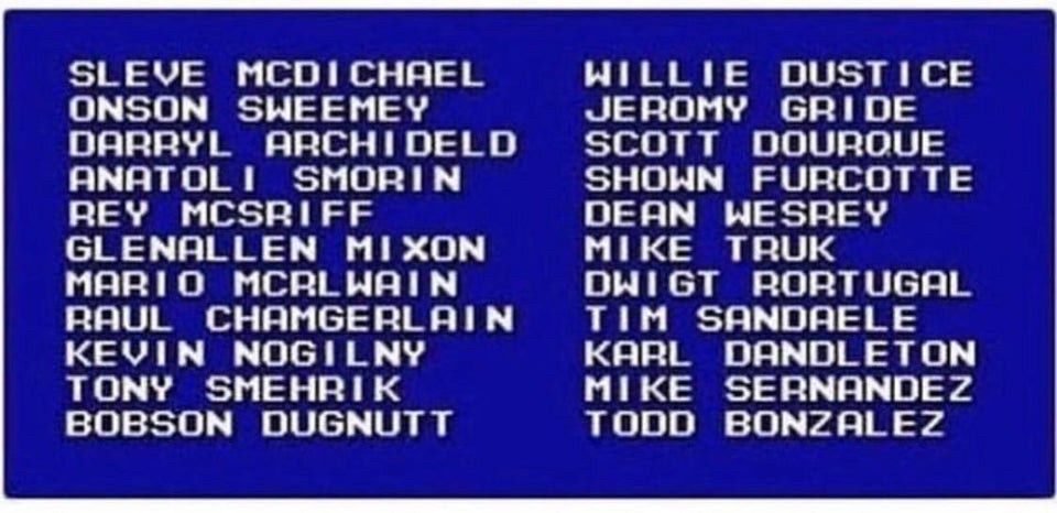 Famous baseball video game with crazy player names