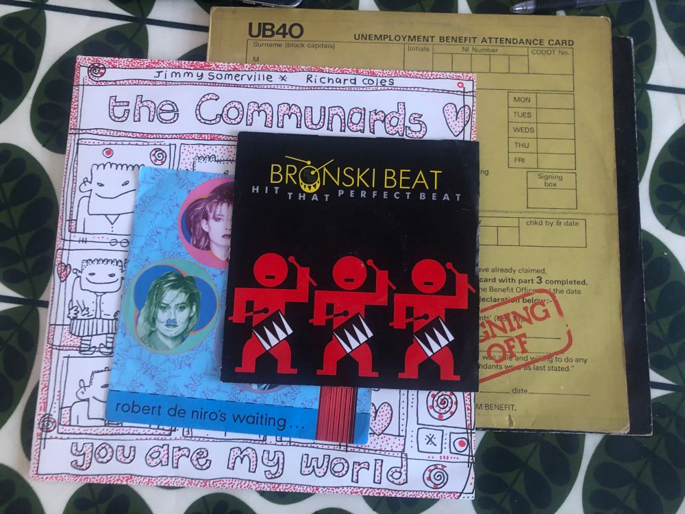 Some records, including aBananrama one where someone has scribbled a Hitler moustache on Siobhan’s face