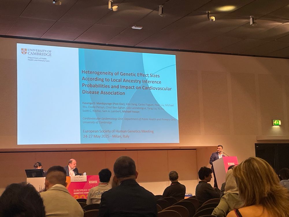 Hasanga presenting at ESHG 2025