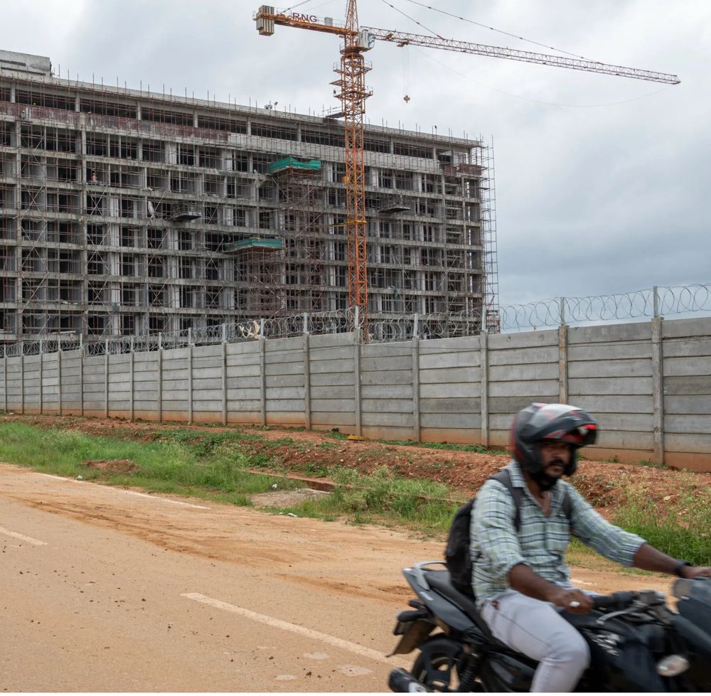 Construction site in India