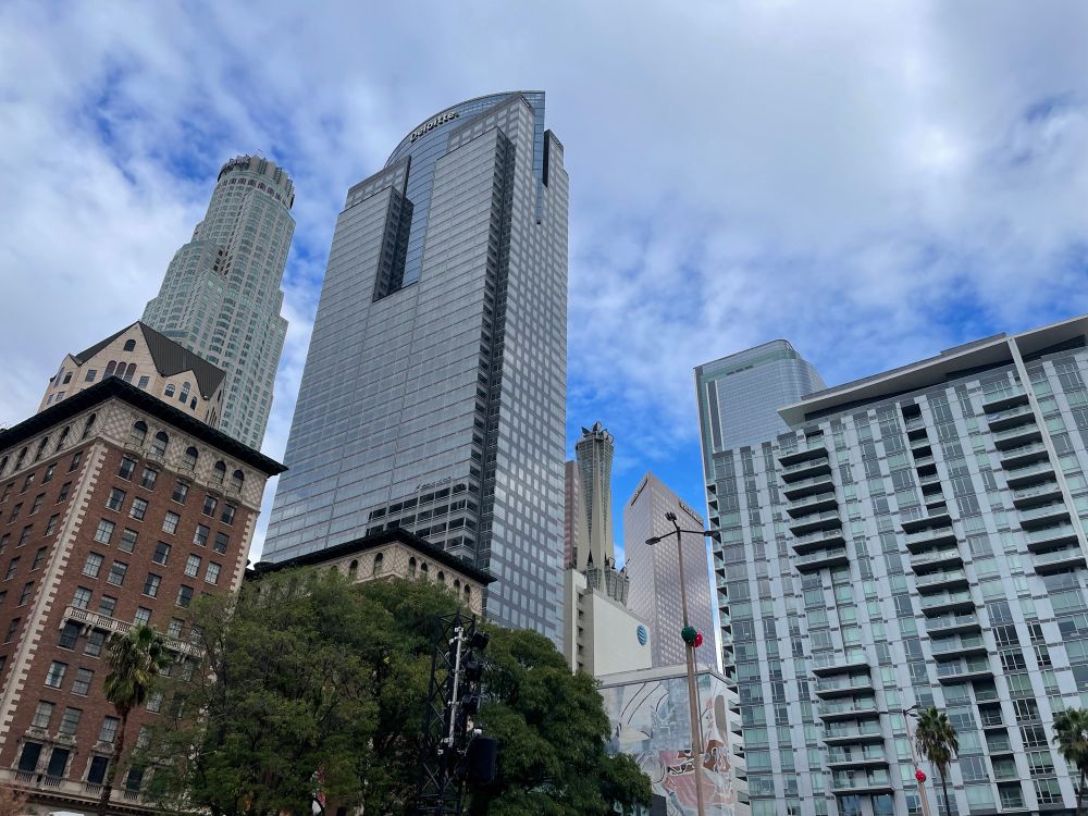 The view from Pershing Square in DTLA. 
