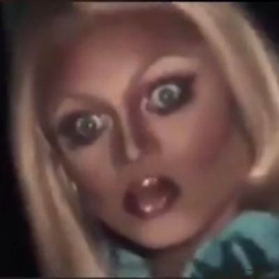 Mayhem Miller, a drag queen, staring angrily.