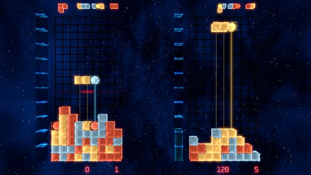 Screenshot of my upcoming game Astroblocks - an arcade puzzle fighter that just got new looks for the bombs.