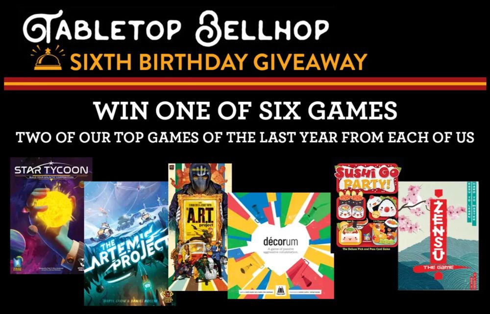 Sixth Year Anniversary Giveaway! | Tabletop Bellhop