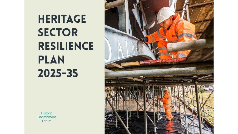 Screenshot of cover of Heritage Sector Resilience Plan 2025-35