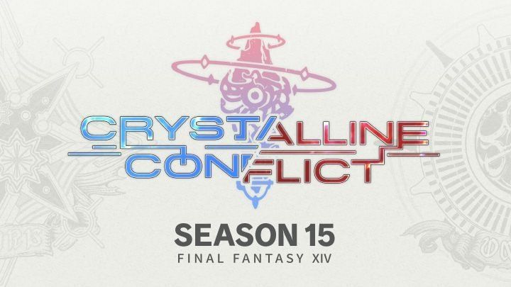 A banner for Final Fantasy 14 Online's Crystalline Conflict Season 15.