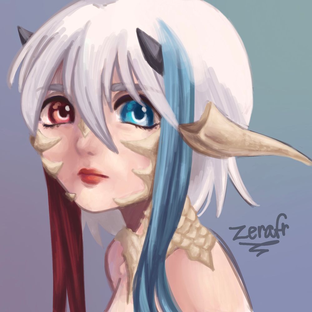 an au'ra from final fantasy 14 - zerafr's sona and oc