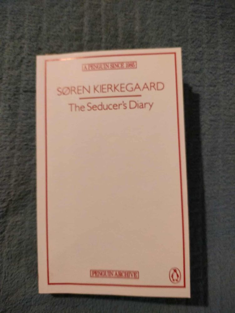 Photo shows Søren Kierkegaard's l, The Seducer's Diary. First published in 1843. It is actually a long extract from Either/Or. The photo is slightly out-of-focus.