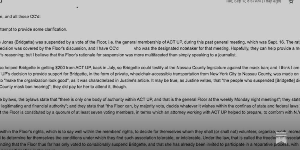 ACT UP NY's Response to Being Exposed