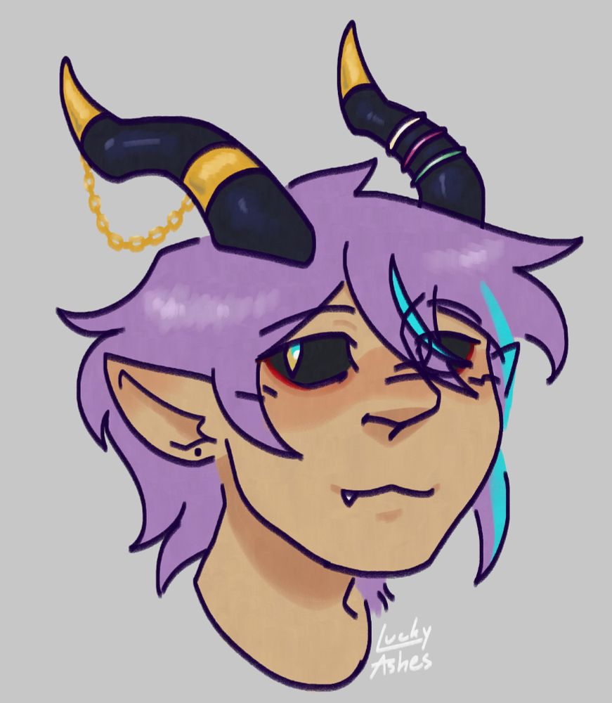 Rui is a devil!! Also polysho propaganda on his left horn LMAO