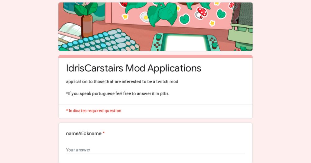 IdrisCarstairs Mod Applications