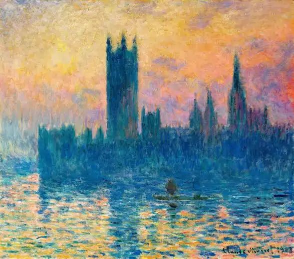 Money’s painting of the UK Houses of Parliament 