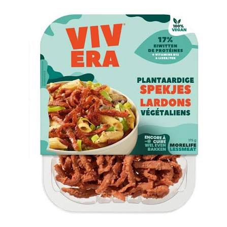 Packaging de lardons végétaliens de la marque Vivera. 