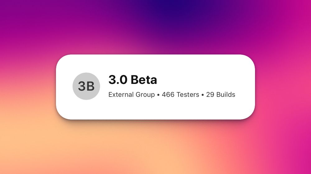 Screenshot of beta tester group