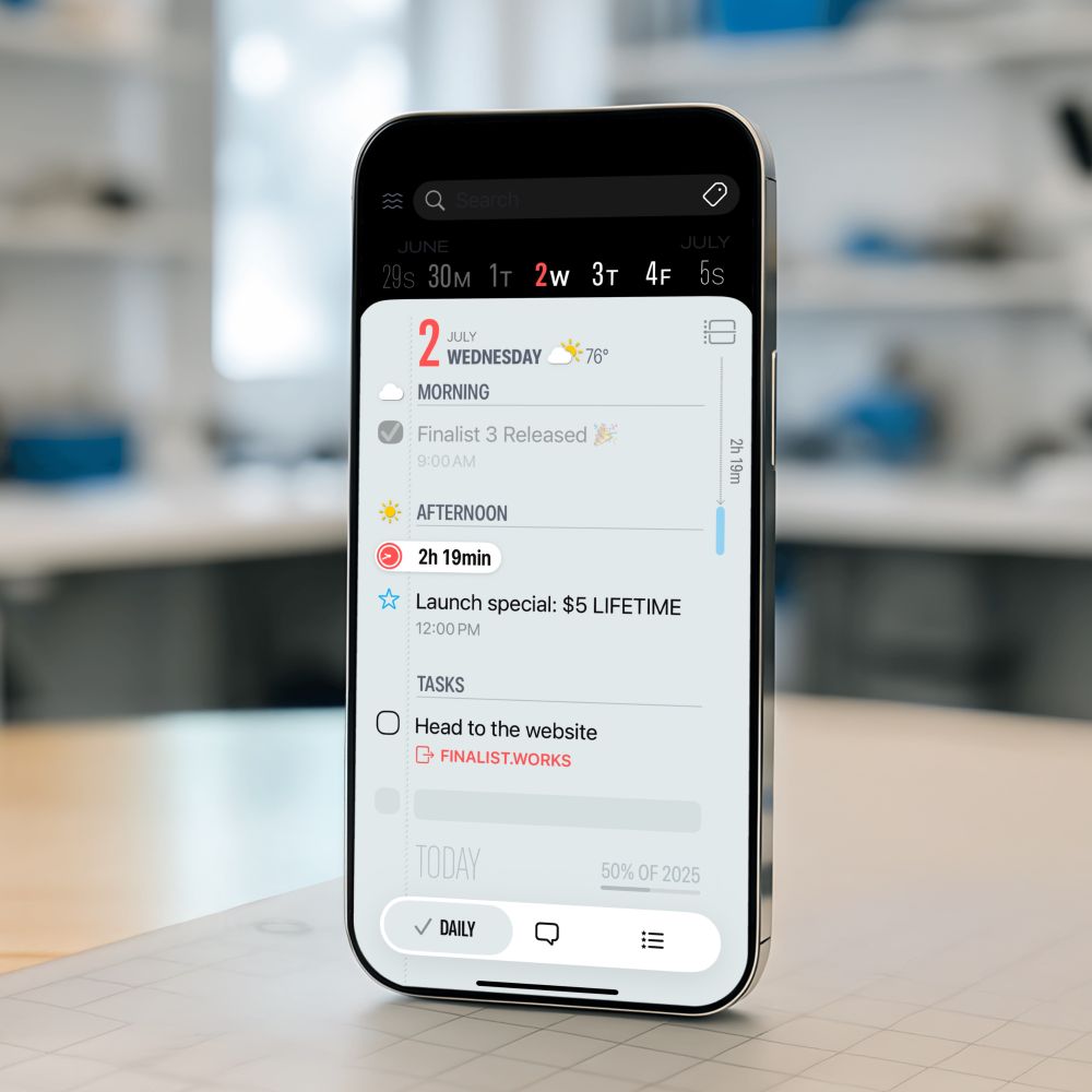 Screenshot of Finalist 3 running on iPhone
