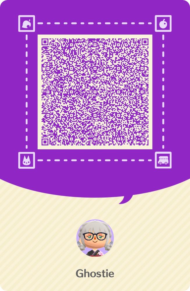 Ghostie’s avatar trading card QR code