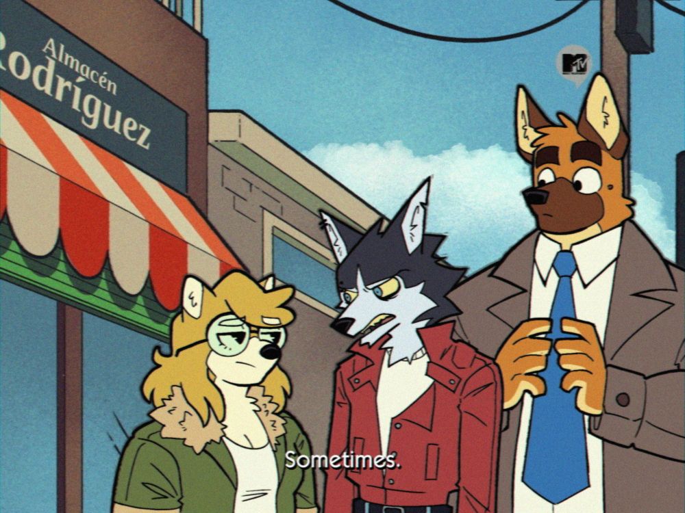 continuation of the last screenshot, as viktor glares at her and responds with: "Sometimes."