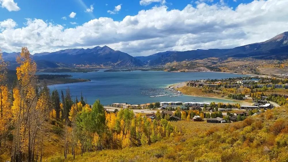 Fall 2016 in Summit Co, Colorado overlooking Lake Dillon 
Mountains in backdrop 